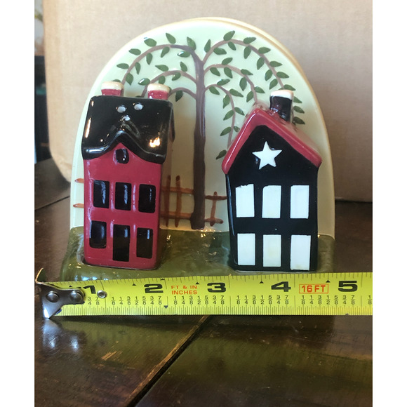 NIB 90's Vintage Collections Etc Fall Country Napkin Salt Pepper Set Farm Ranch - Picture 6 of 14